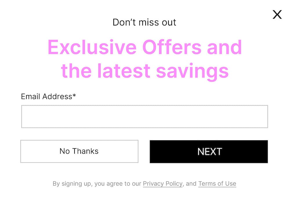 Email Sign Up